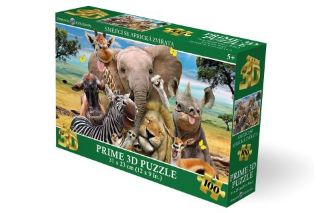 Obrázek z Puzzle 3D - Smějící se africká zvířata 100dílků 